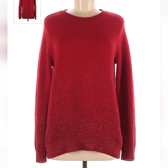 H&M RED CREW SWEATER ♥️🍁 - Picture 6 of 11
